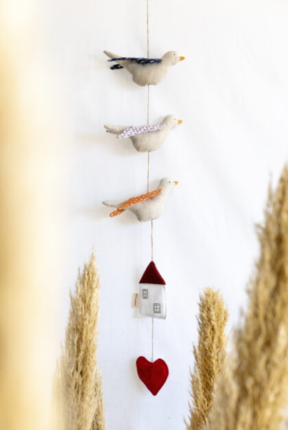 Pajaritos de tela, decoración exclusiva para el hogar hecha a mano en Vilanova i la Geltrú (Barcelona)