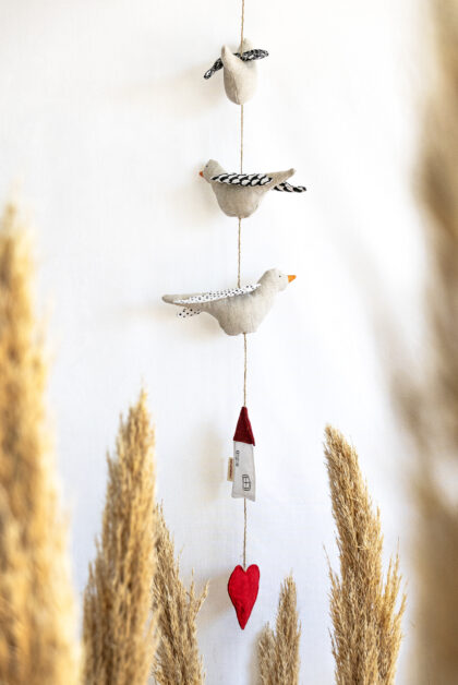 Pajaritos de tela, decoración exclusiva para el hogar hecha a mano en Vilanova i la Geltrú (Barcelona)
