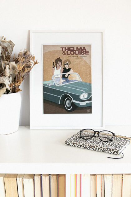Lámina "Thelma & Louise" by Tati-Ayala, inspirada en la mítica película de Geena Davis y Susan Sarandon