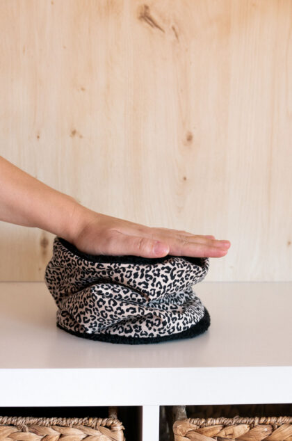 Cuello calentito leopardo INFANTIL (crudo)